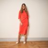 EsQualo S/S Esqualo 30007 Modal Knot Dress in Chili Red