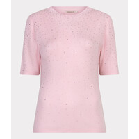 Esqualo 02034 Pink s/slve Top w/Diamantè