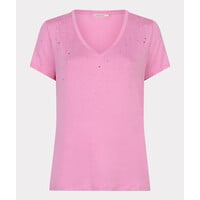 Esqualo 30019 Rose Pink V/neck Diamanté T