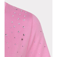 Esqualo 30019 Rose Pink V/neck Diamanté T