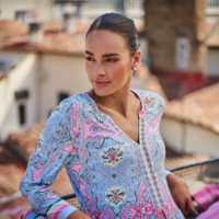 Esqualo 30012 MUSE Blue Multi Dress