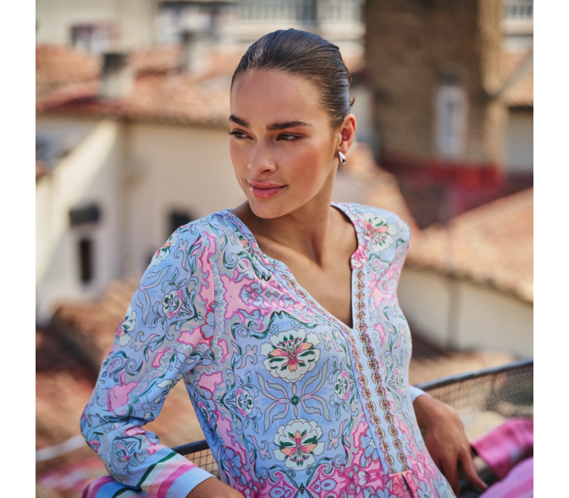 Esqualo 30012 MUSE Blue Multi Dress