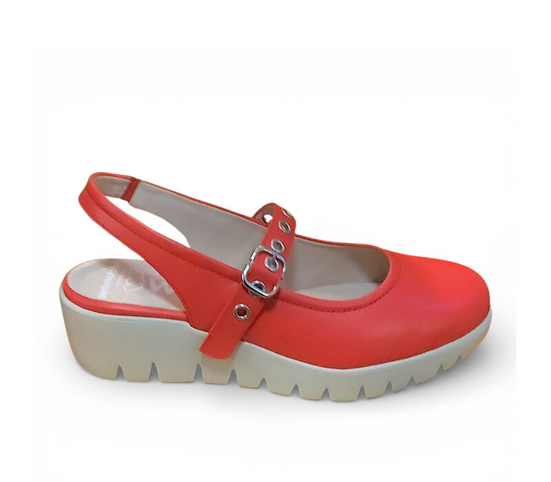 Wonders C-33353 Flame Red Sling-Backs