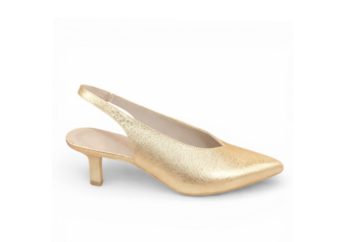 Wonders Wonders G-7133 Mottled Gold Kitten Heel