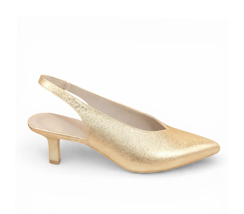 Wonders G-7133 Mottled Gold Kitten Heel