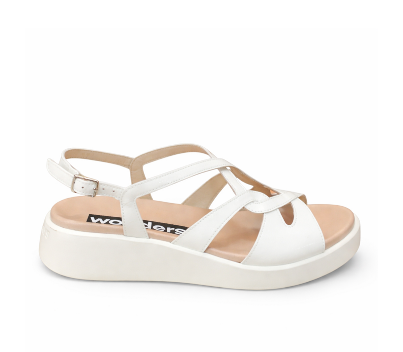 Wonders C-6550 Cream Patent Sandals