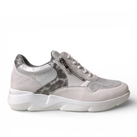 Waldlaufer 668001 Wht/Svlr Wide Fit Sneakers