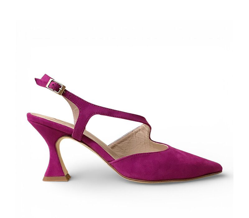 Marian 2736 Magenta Suede 8cm Spool Heel