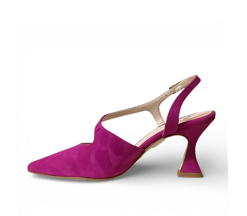 Marian 2736 Magenta Suede 8cm Spool Heel