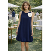 Fly Girl Italy Fly Girl 91462 Navy Bubble Hem Dress