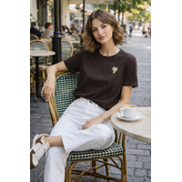Fly Girl 11792 Chocolate Owl Tee