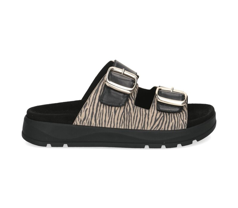 Caprice 27202 Beige Zebra Print Sliders
