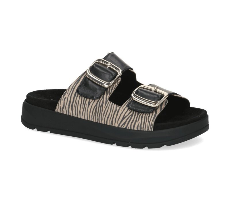 Caprice 27202 Beige Zebra Print Sliders