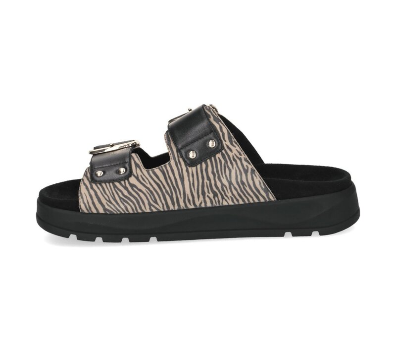 Caprice 27202 Beige Zebra Print Sliders