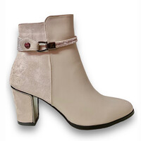 REDZ D3423 Beige Dressy Ankle Boots