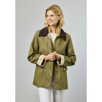 Junge NATASJA Olive Wax Coated Coat