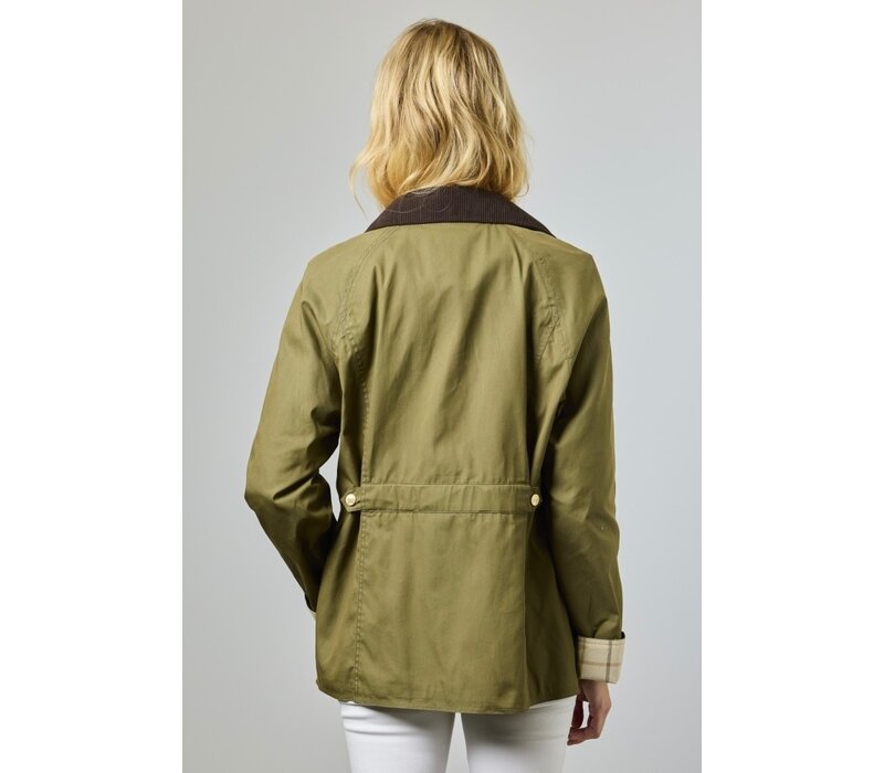 Junge NATASJA Olive Wax Coated Coat