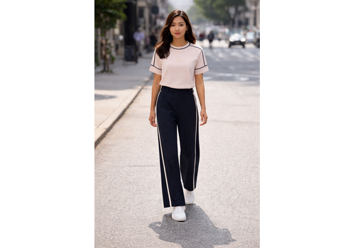 Micha S/S Micha 122 801 Navy/Sand Trousers