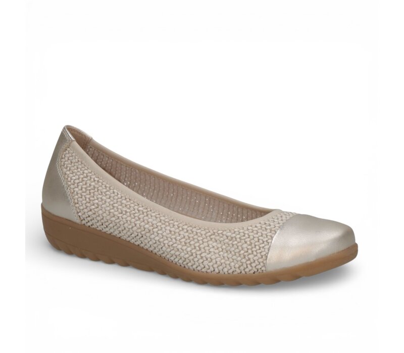 Caprice 22123 Off Wht/Gold Pumps