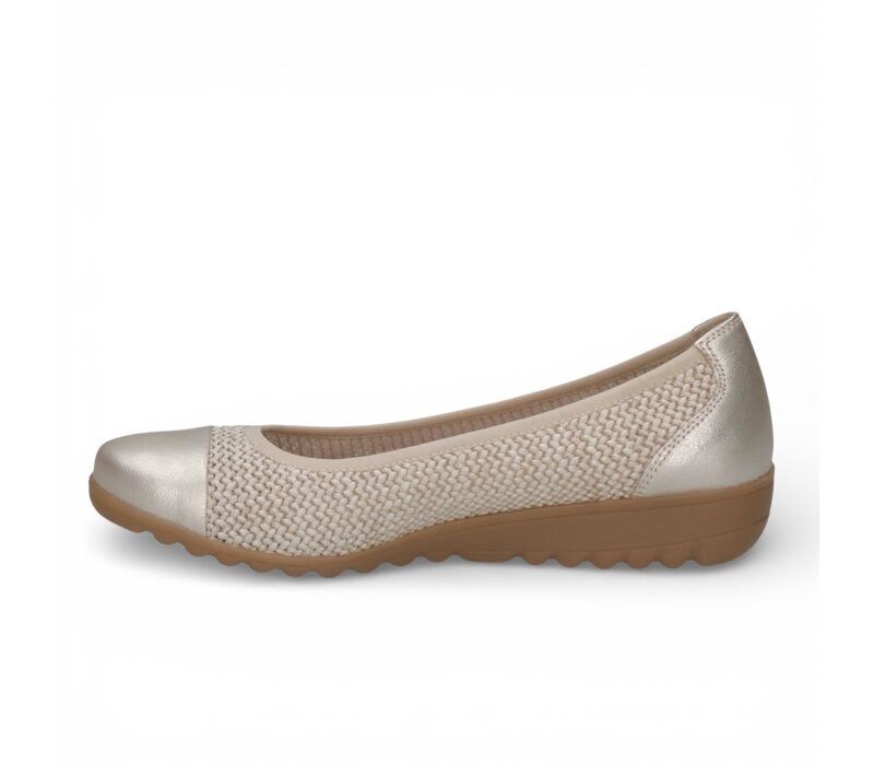 Caprice 22123 Off Wht/Gold Pumps