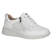 Caprice 23764 Wht/Slvr Leather Sneaker