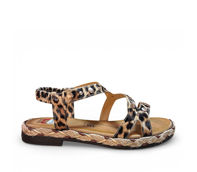 Heavenly Feet KIMI Sand Leopard Sandals