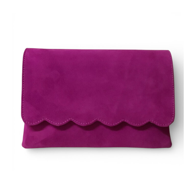 Marian 801 Magenta Suede Clutch Bag