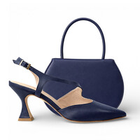 Marian 2736 V23 Navy 8cm Spool Heel