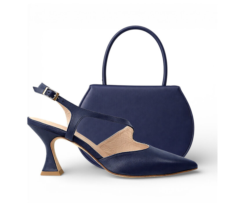 Marian 2736 V23 Navy 8cm Spool Heel