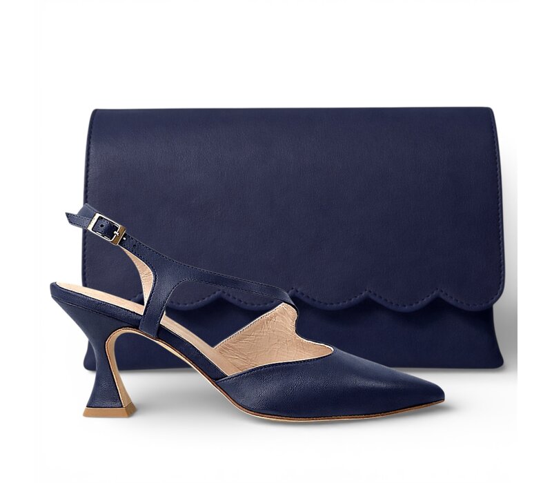 Marian 2736 V23 Navy 8cm Spool Heel