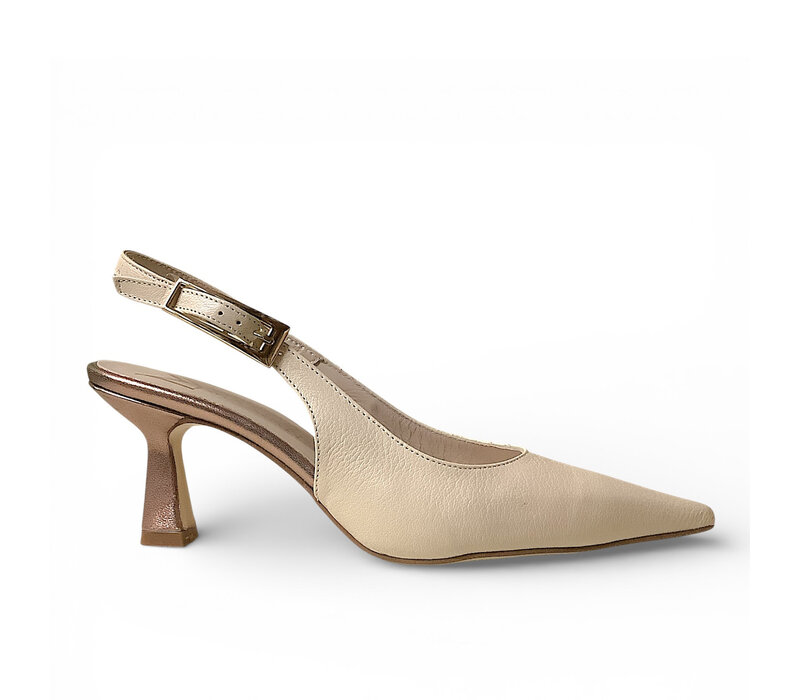 Marian 2401 V26 Beige Leather Sling Backs