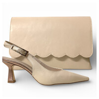 Marian 2401 V26 Beige Leather Sling Backs