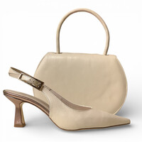 Marian 2401 V26 Beige Leather Sling Backs