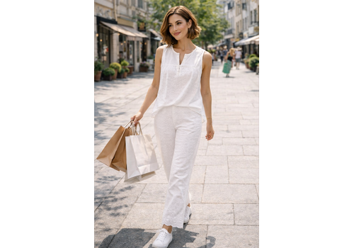 MD’M MD’M 4.73.689.29 White Cotton Trousers