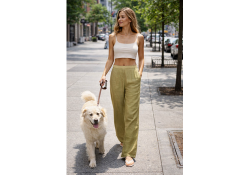 MD’M MD’M 4.73.251.22 Moss Green Cotton Pants