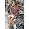 Julie Guerlande TS210 Plum Stretch Top