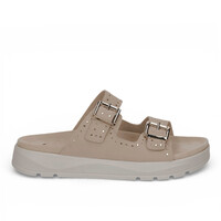 Caprice 27201 Beige Suede Slider Sandal
