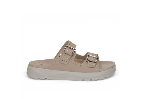 Caprice Caprice 27201 Beige Suede Slider Sandal