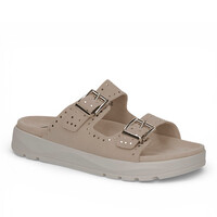 Caprice 27201 Beige Suede Slider Sandal