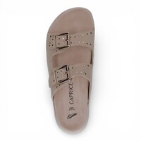 Caprice 27201 Beige Suede Slider Sandal