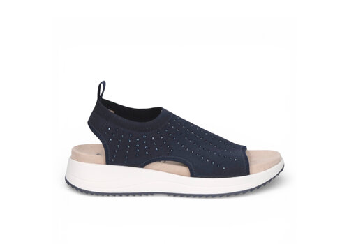 Caprice Caprice 28706 Navy Stretch Knit Sandal