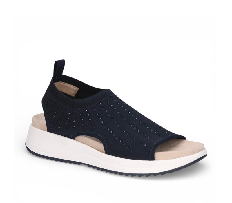 Caprice 28706 Navy Stretch Knit Sandal
