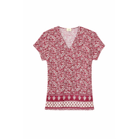 Julie Guerlande TS210 Plum Stretch Top