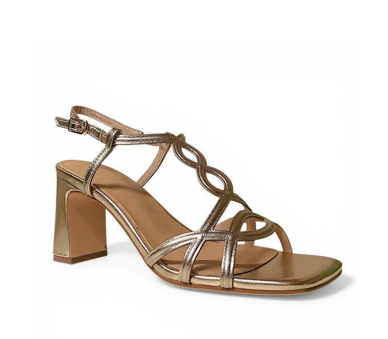 Regarde le Ciel CHELLY Gold 8cm Block Heel