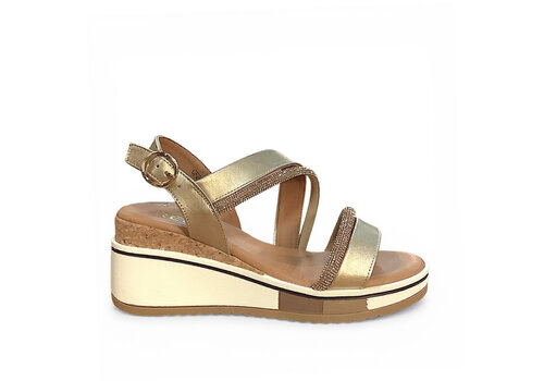 REDZ REDZ CF2106 Gold Wedge Sandals