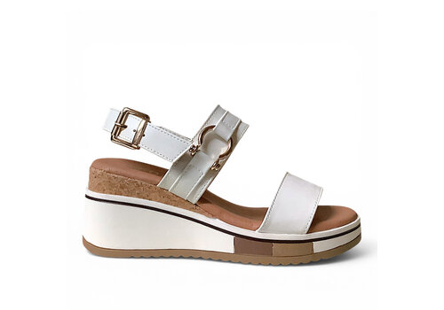 REDZ REDZ CF2102 White Wedge Sandals