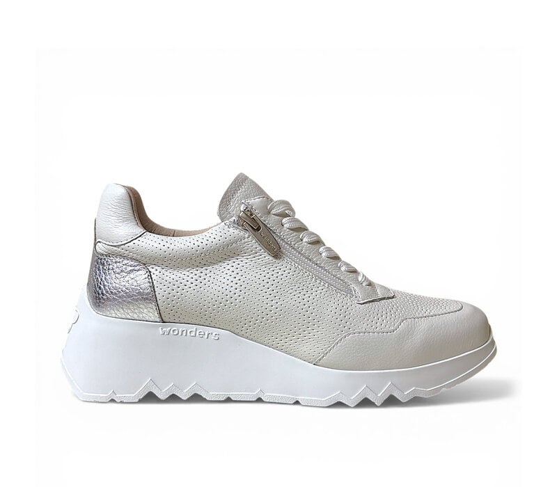 Wonders E-6771 White Leather Sneaker
