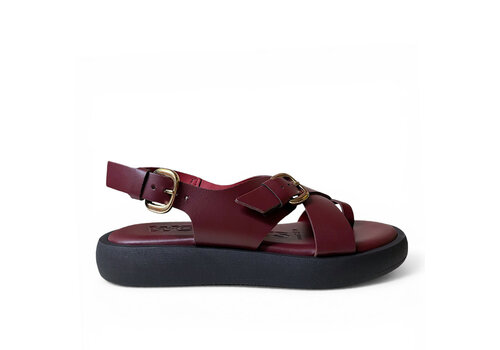 Wonders Wonders AB-1332 Burgundy Toe Post Sandals