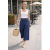 PINNS Pinns 638C Blue Wide Leg Culottes