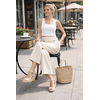 PINNS Pinns 638C Beige Wide Leg Culottes